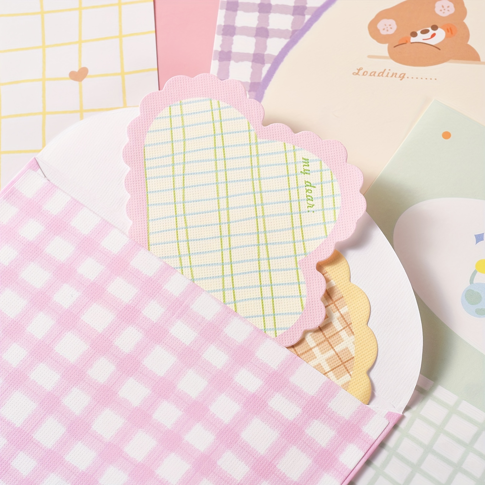 Stationery Set Letter Paper Memo Pad And Stickers Perfect - Temu