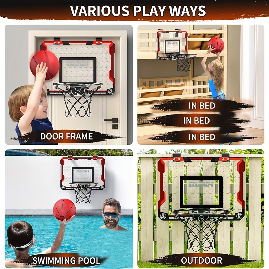 Indoor Basketball Hoop For Kids Door Room Basketball Hoop - Temu
