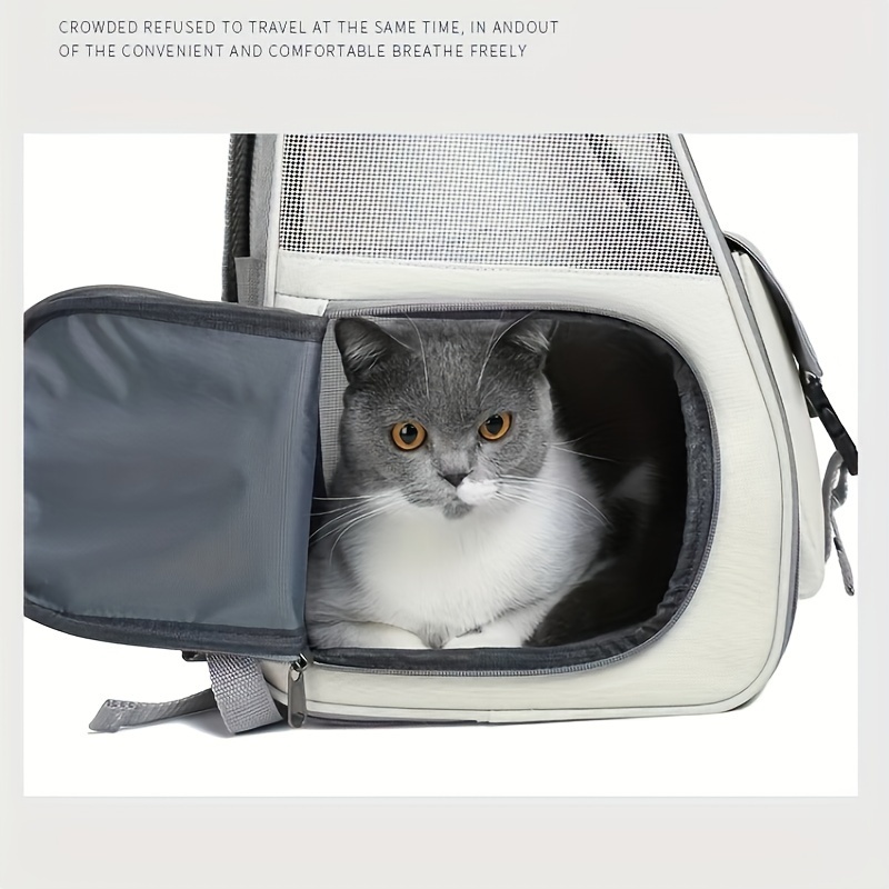 Cat Backpack Carrier Cat Travel Outdoor Shoulder Bag For - Temu