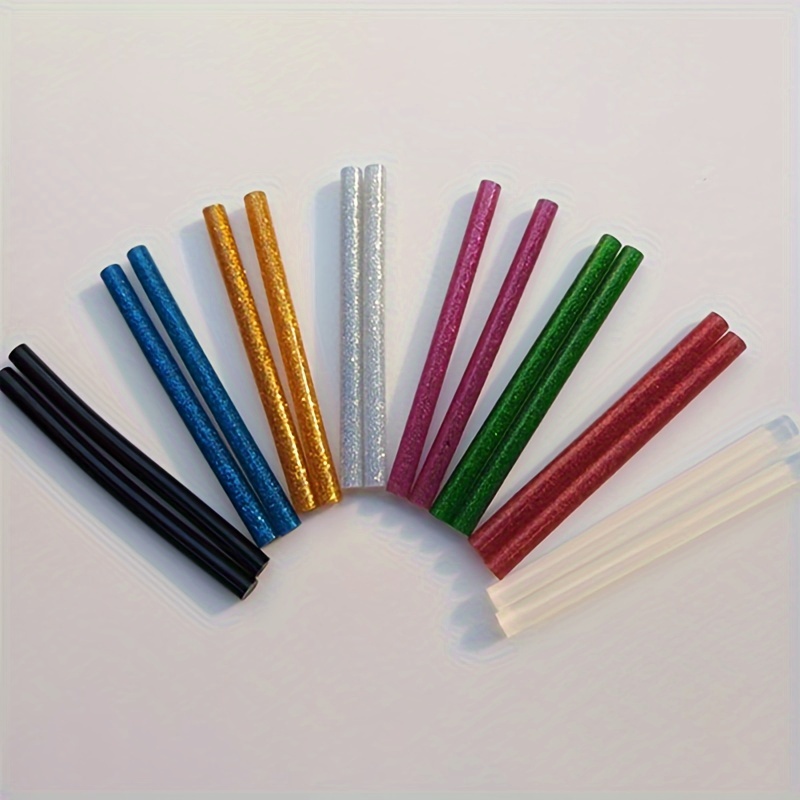 Hot Glue Sticks Glitter Glue Sticks Colored Hot Melt Glue - Temu