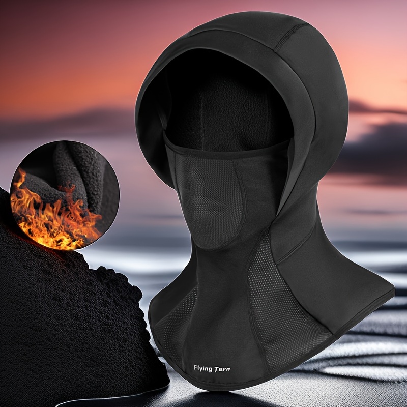1pc Winter Windproof Hat Mens Mask Neck Protection Warm Integrated