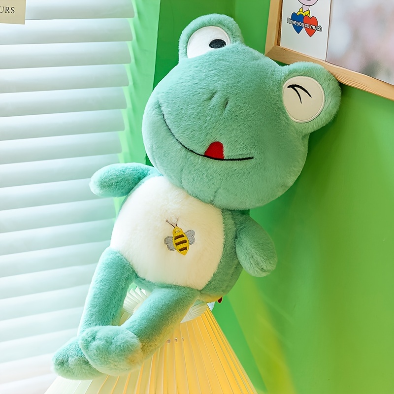 Cute Frog Doll Cute Expression Frog Plush Toy Long Legged - Temu