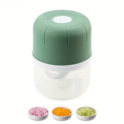 Mini molinillo de ajo picador de ajo eléctrico inalámbrico licuadora de  frutas y verduras utensilios Abanopi Verde/250ml