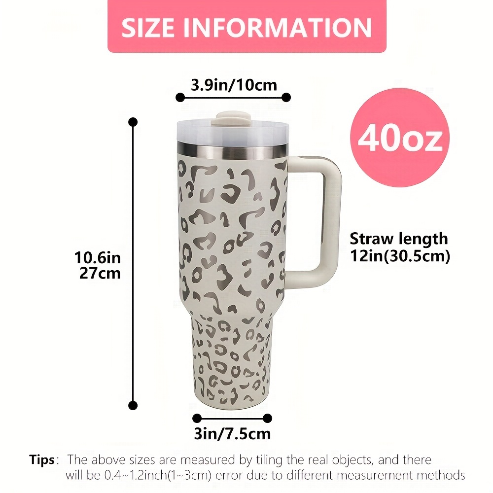 Leopard Print Water Bottle Double Vacuum Insulated Tumbler - Temu