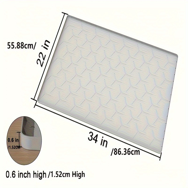 Under Sink Mat 34x22 Silicone Mats for Kitchen Waterproof Cabinet