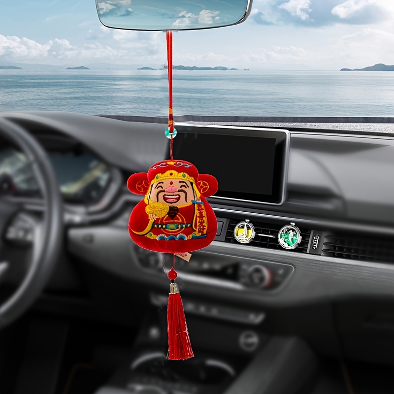 Auto-Anhänger, Glücksgott im chinesischen Stil, Auto-Innenraum-Anhänger,  Auto-Rückspiegel, roter Anhänger, Auto-Dekoration, Mithelfer - Temu  Switzerland