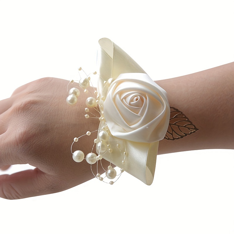 Wrist Corsage Bracelets With Ribbon Wristband Bridal - Temu