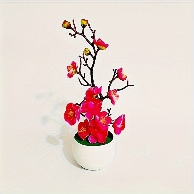 1 Set Di Fiori Artificiali In Tessuto In Vaso, Incluso Grande Vaso Fiori  Rosa, Piante Simulate, Bonsai In Vaso, Ornamenti Decorativi Floreali Da  Scrivania Per Interni, Adatti Per Decorazioni Domestiche Quotidiane,  Matrimoni