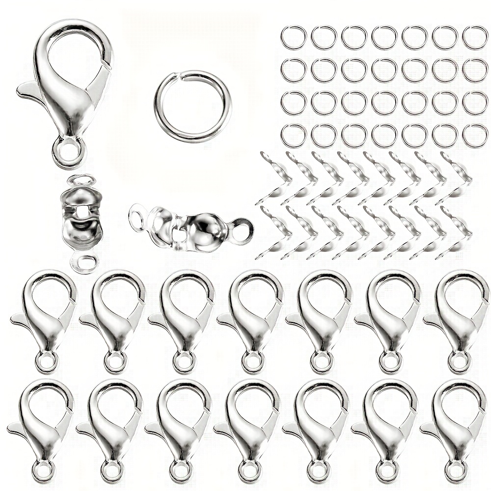  60-150 piezas de broche con clip en blanco y seguro, para hacer  joyas y encontrar suministros : Arte y Manualidades