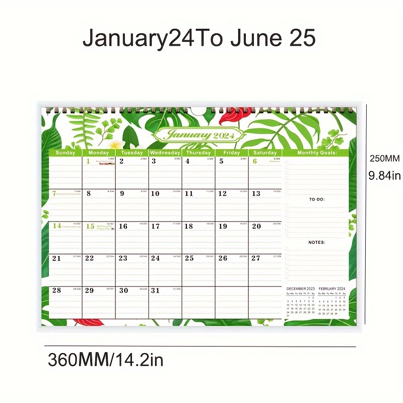 Wall Calendar 2024 2025 Family Calendar 18 Months Viewable - Temu