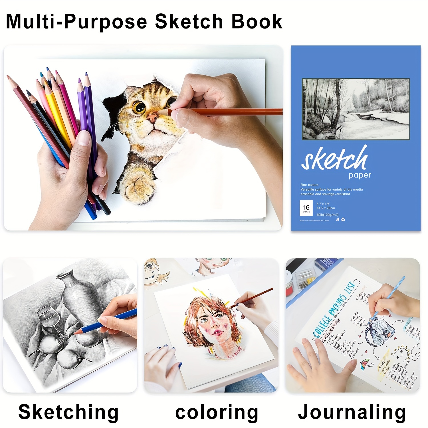 Art Supplies Sketching Drawing Kit Set With Shading Pencils - Temu