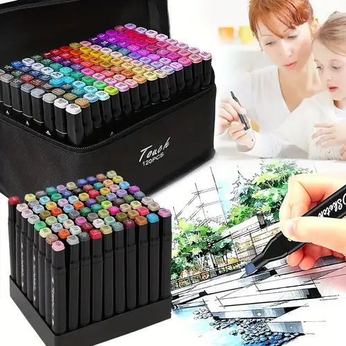 48/80/168 Colors Markers Set Double Head Art Special Alcohol - Temu