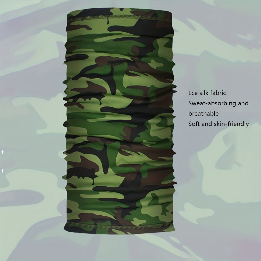 Unisex Camo Face Mask Neck Gaiter Cycling Windproof