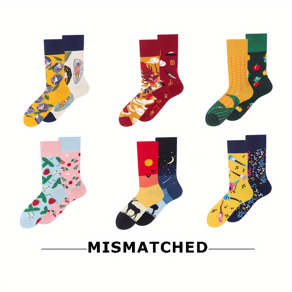 Crazy Funny Socks Colorful Novelty Crew Socks Men Women Cool - Temu Canada