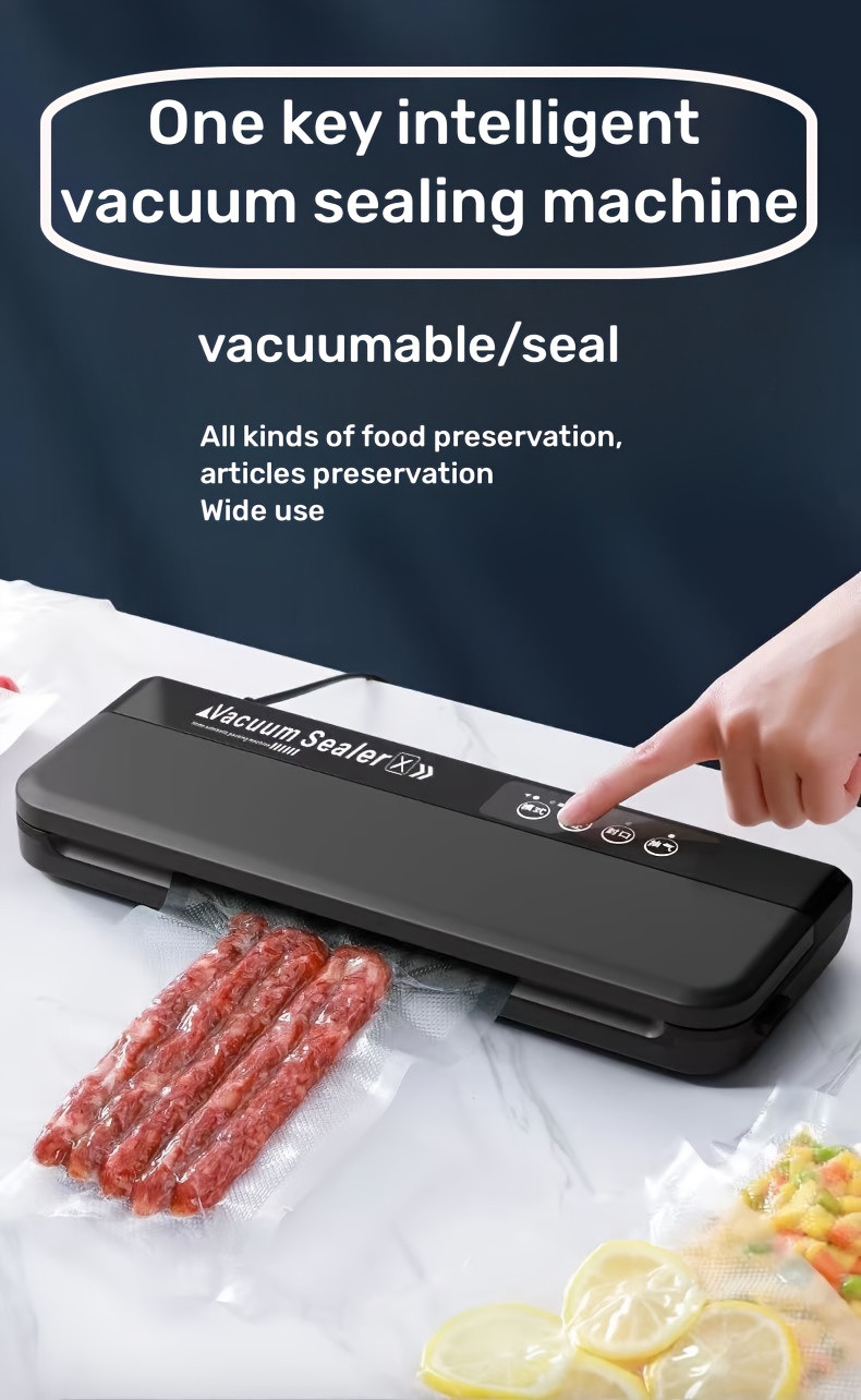Automatic Vacuum Sealer Machine - Keep Food Fresh For Longer With 10 Free  Bags, Led Indicator Lights & Air Sealing System - 110v Us Plug - Temu