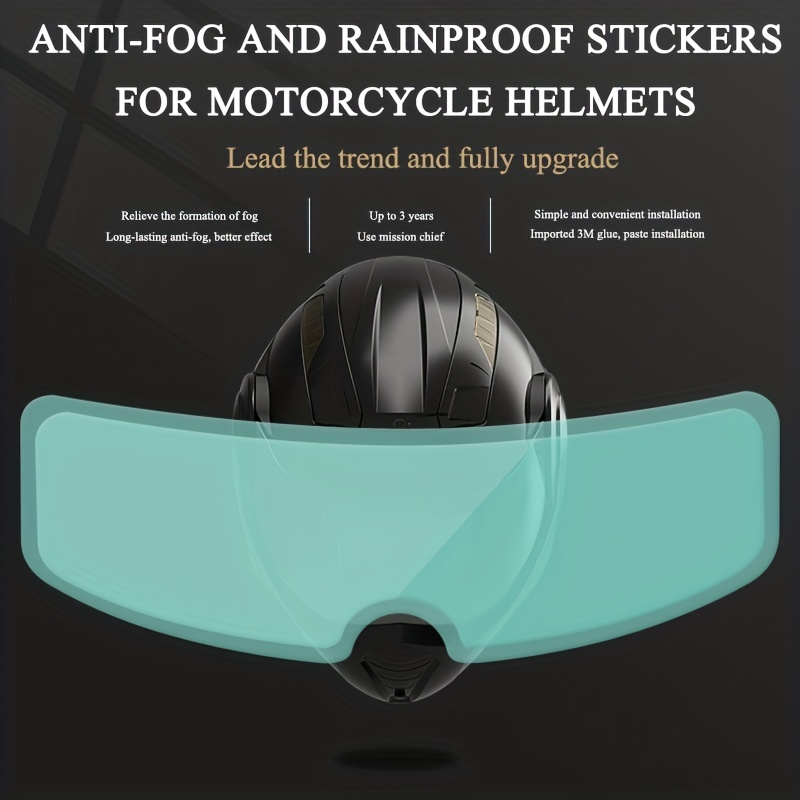Patch antibrouillard/anti-pluie pour casque moto film transparent universel