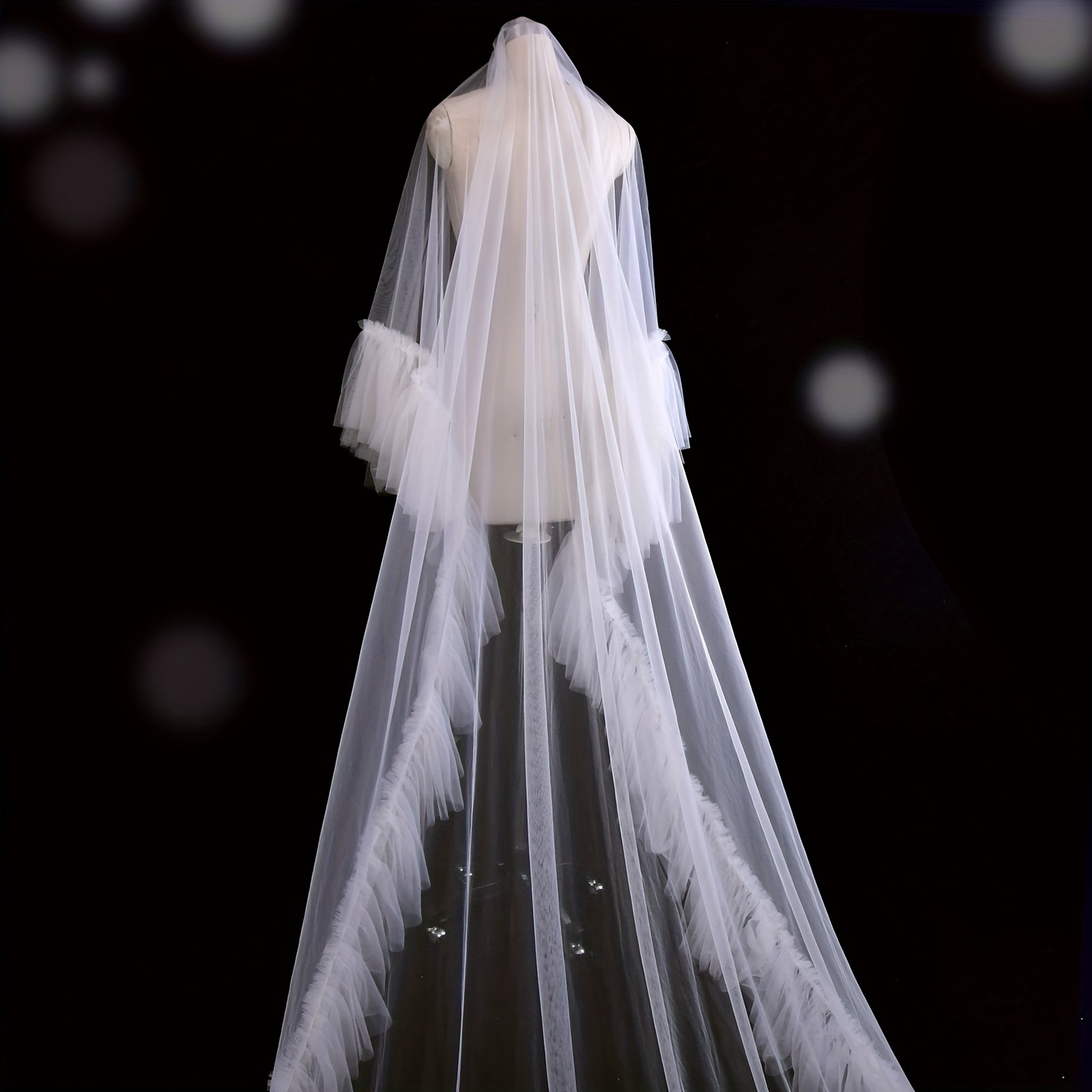 Ethereal Blusher Cathedral veil wide –