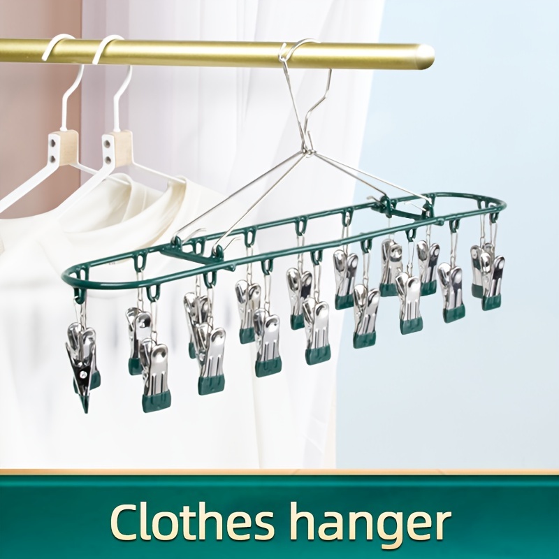 Stainless Steel Hangers Home Use Windproof Thickened Curved - Temu