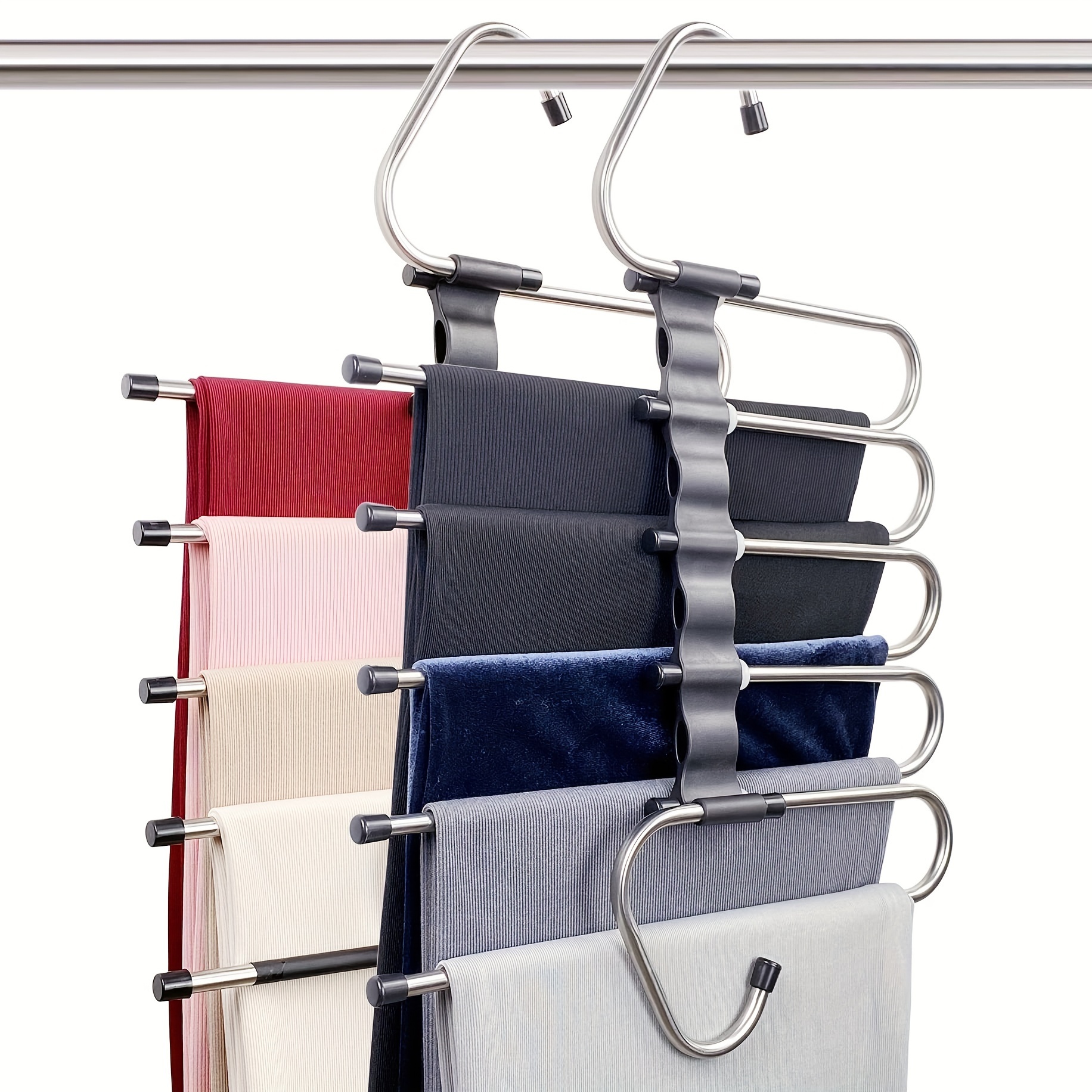 Upgrade] Pant Organizer for Closet (2 PK) Multi-Functional Pants Rack –  Decorstylish