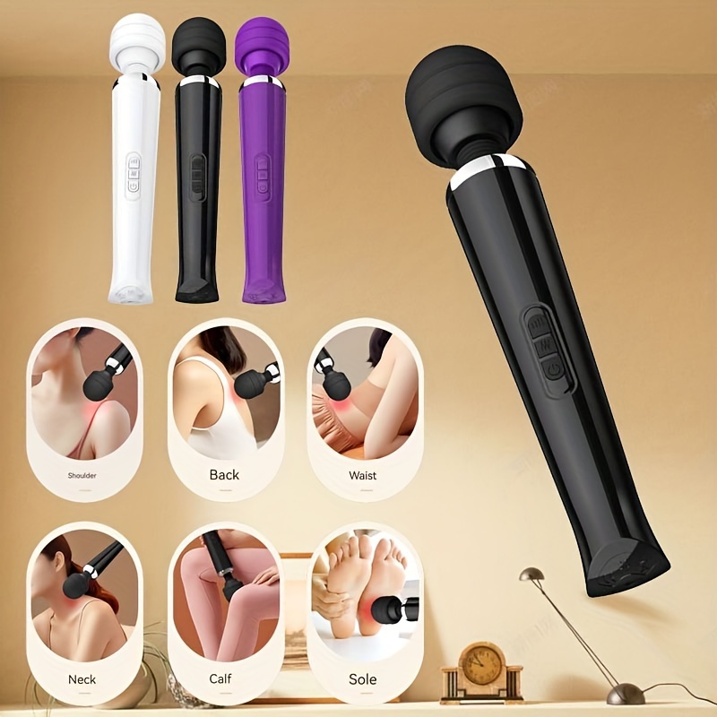 Electric Handheld Massager Cordless Rechargeable Wand Massager for