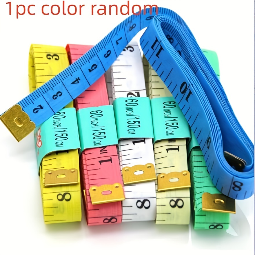 1pc Random Color Body Measuring Ruler Soft Sewing Tailor Tape Measure  Centimeter Meter Sewing Measuring Tape
