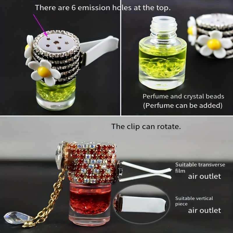 Car Air Outlet Perfume Ornament Clip, Car Aromatherapy Set With