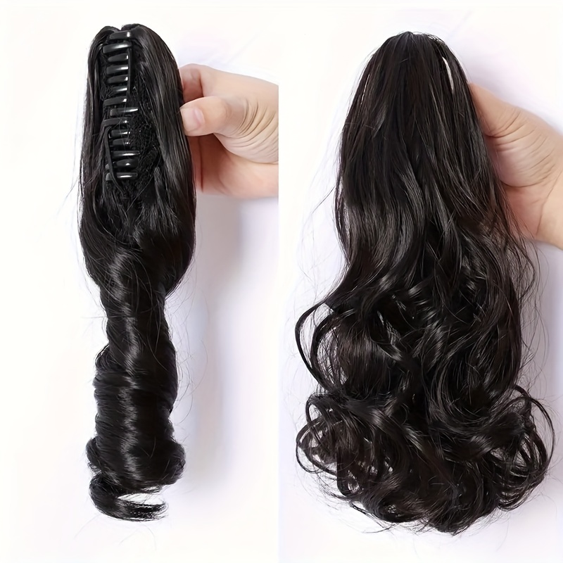 Curly Wavy Ponytail Extensions Synthetic Clip In Hair Extensions