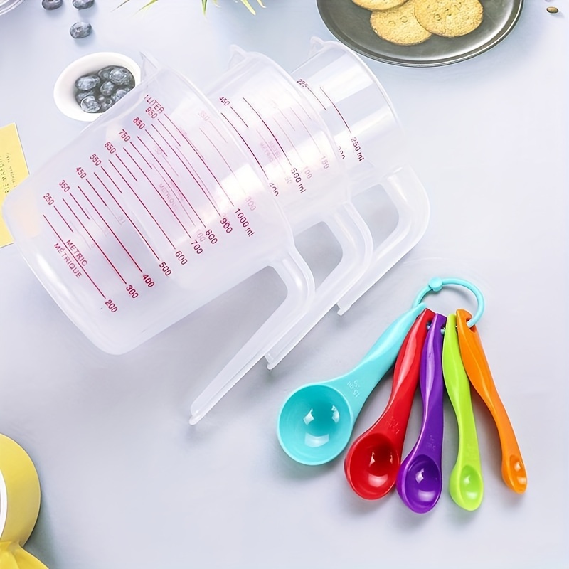 Measuring Cups And Spoons Set, Cute Plastic Measuring Cups Spoons