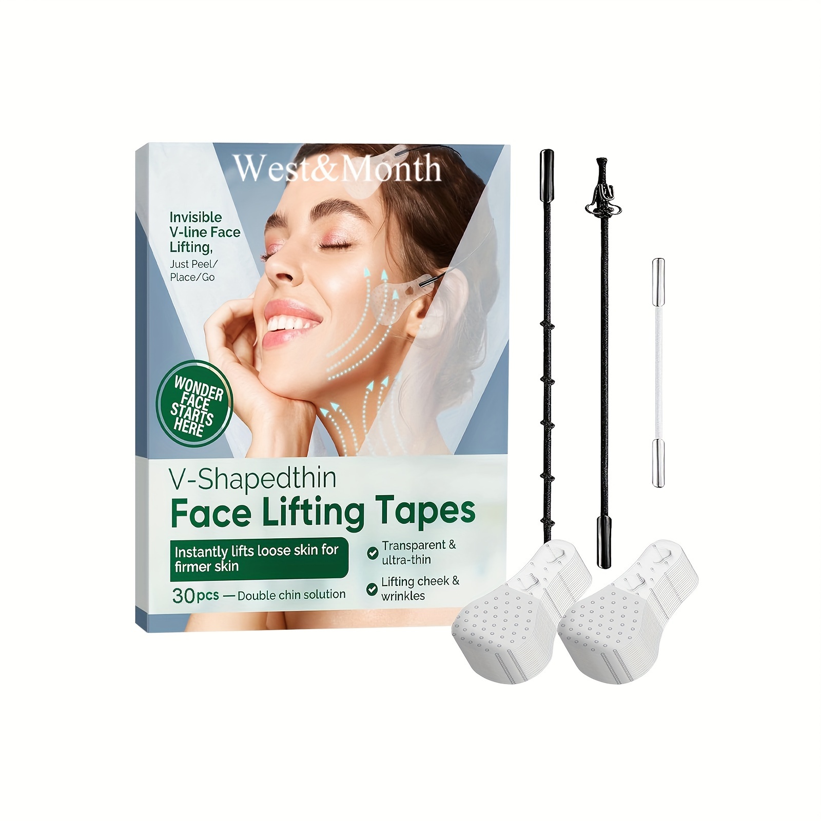 Face Lift Tape, 40PCS Face Tape Lifting Invisible Ultra-thin Invisible  Waterproof Makeup Tool to Hide Facial and Neck Wrinkles Lifting Saggy Skin