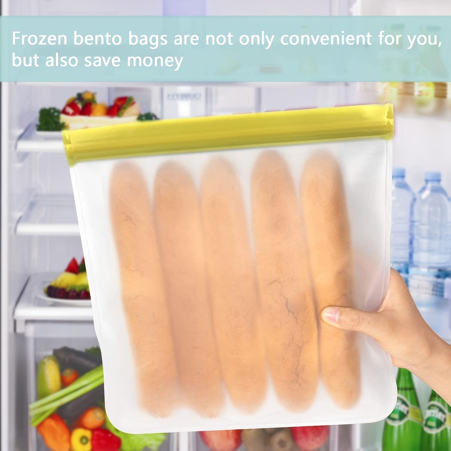 Reusable Gallon Freezer Bags - 6 Pack Large Size Food Storage Bags, Bpa  Free & Leak Proof, Extra Thick Zip Lock Bag For Sandwich, Snack, Meat,  Vegetab