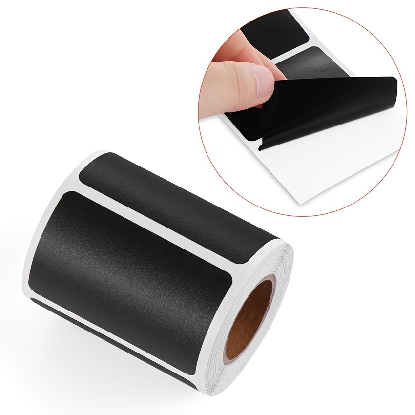 120pcs Black Chalkboard Labels Label Sticker Roll with White