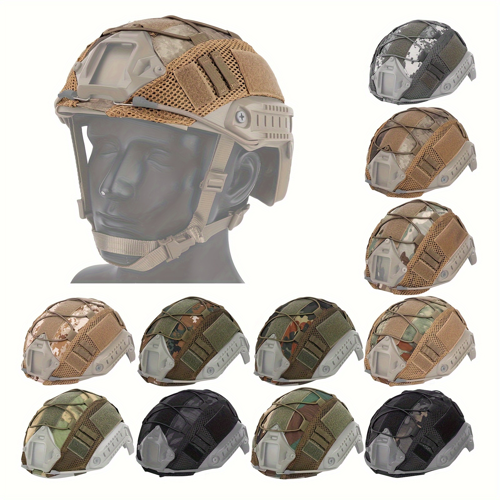 Nouveau casque rapide Airsoft Mh Camouflage Casque tactique Abs