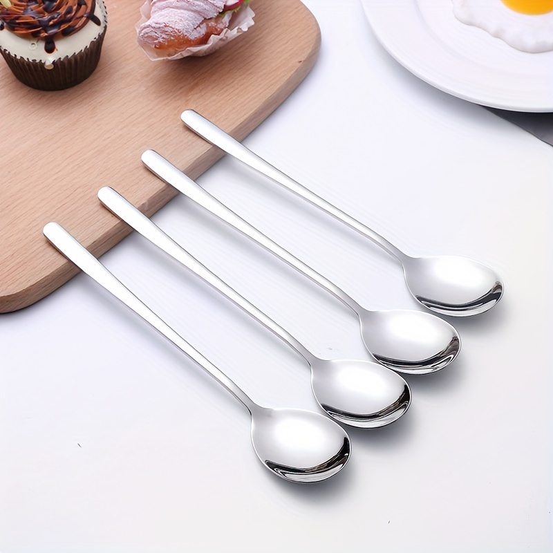 Square Head Soup Spoon Set Coffee Spoons Silverware - Temu