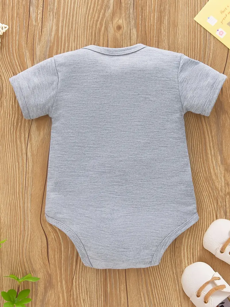 newborn infant short sleeve romper be careful print crew neck bodysuit onesies for baby girls toddler summer clothes details 15