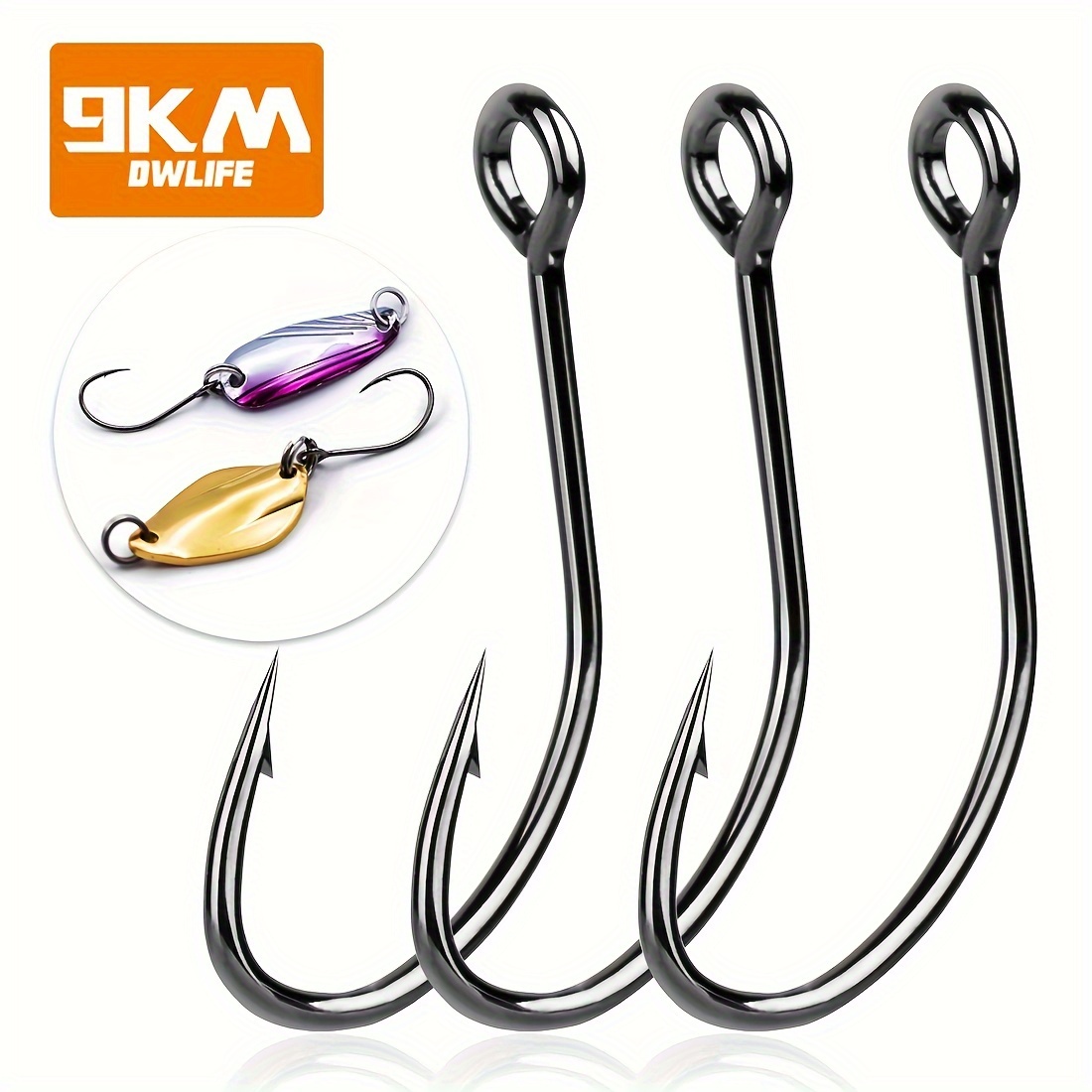 9km Single Hooks Fishing Spoons Blade Bait Hooks Walleye - Temu