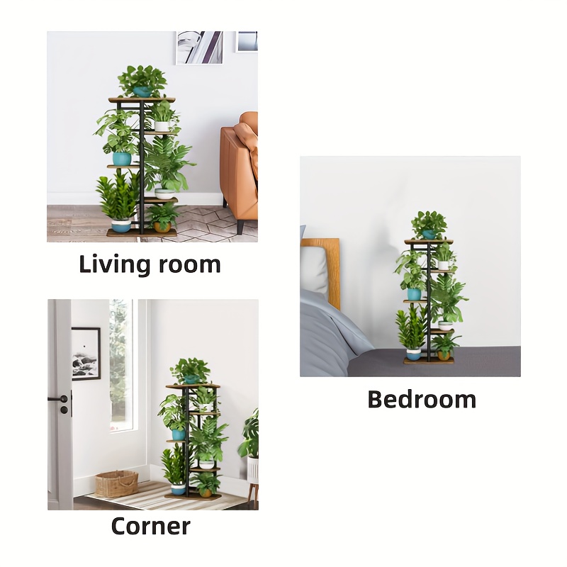 Dropship 6-story Corner Shelf Plant Flower Shelf Rack Bathroom Storage  Tower Industrial Style Practical Storage Rack Metal Frame Modern Furniture  Home Office to Sell Online at a Lower Price
