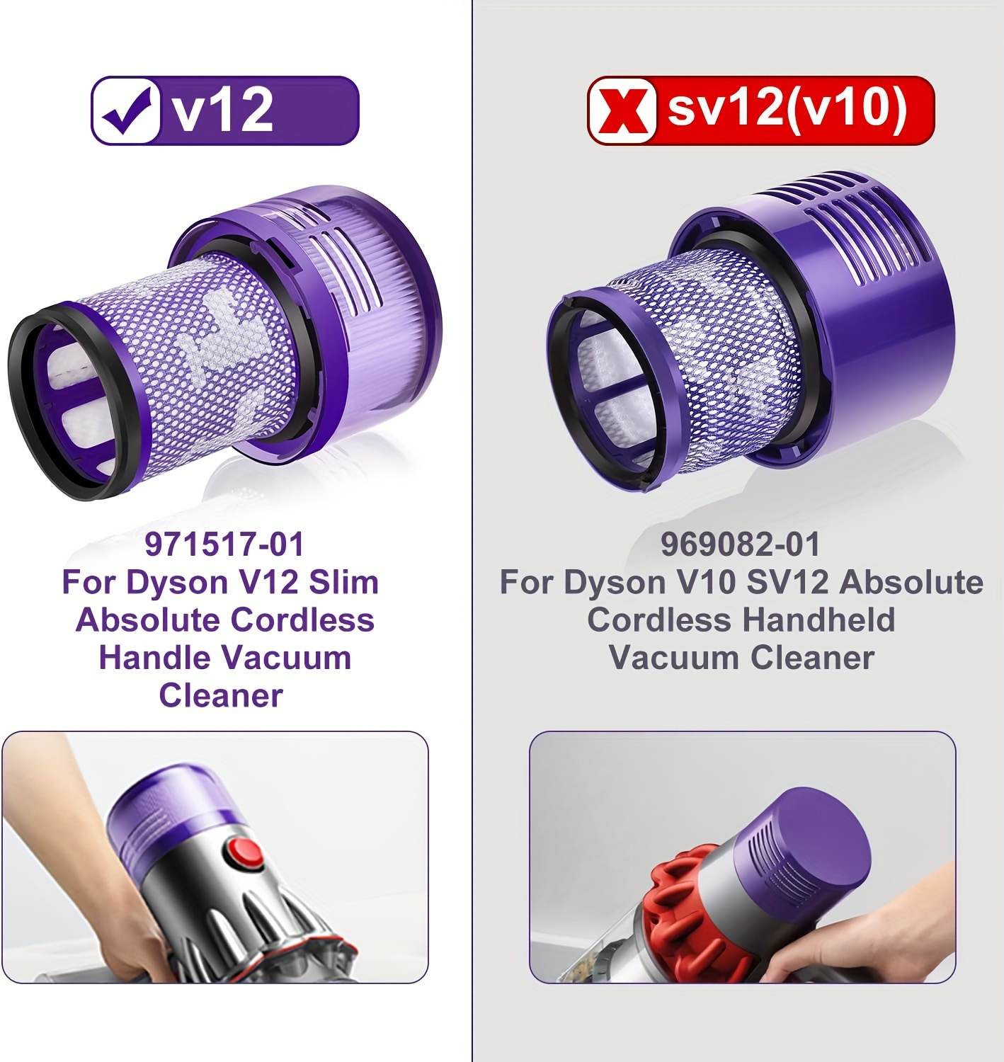 2 replacement for   v12 test ultra thin wireless vacuum filter compared with part 971517 01 details 3