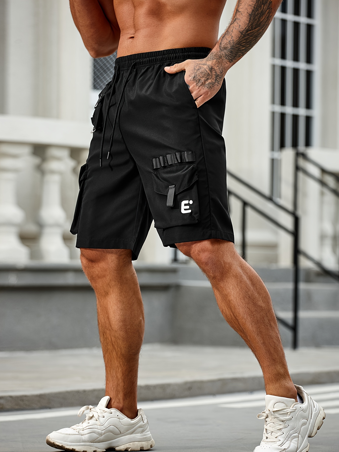 Men's Plain Casual Comfy Cargo Shorts Summer Clothing - Temu
