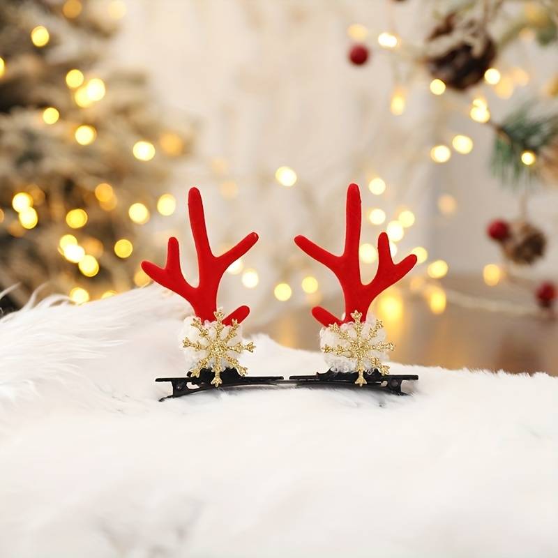 2 Barrettes à Cheveux Grinch – Peluche Verte Avec Cœur Rouge, Accessoire Noël, Costume, Pour Filles Et Femmes