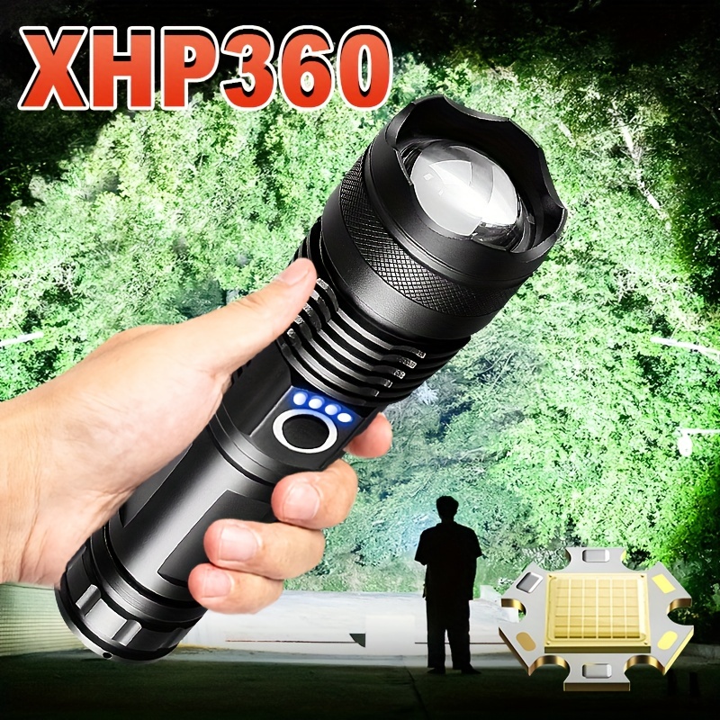 High Lumens XHP360 Lampe De Poche À LED Rechargeable Torche USB