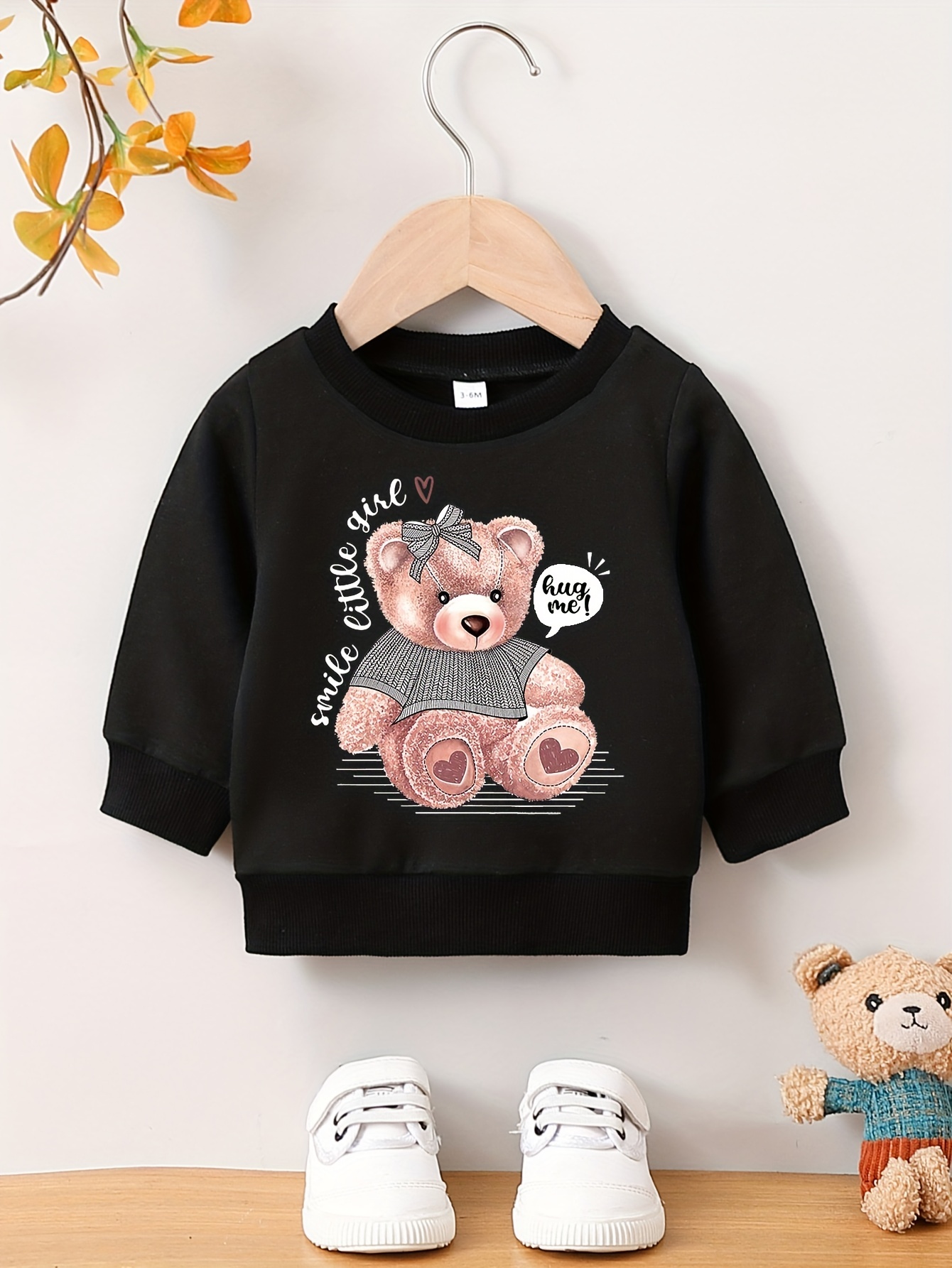 Sudadera Negra Infantil De Osito Surfista De Peluche En Ofer