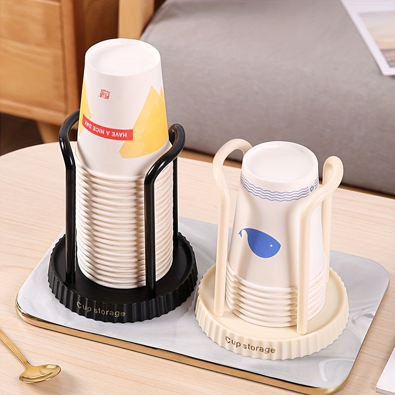 Levemolo Support De Rangement pour Gobelets en Papier Bois Support De Tasse  à Café Coupelle Verticale Et Organisateur De Café 3 Compartiments Gobelet