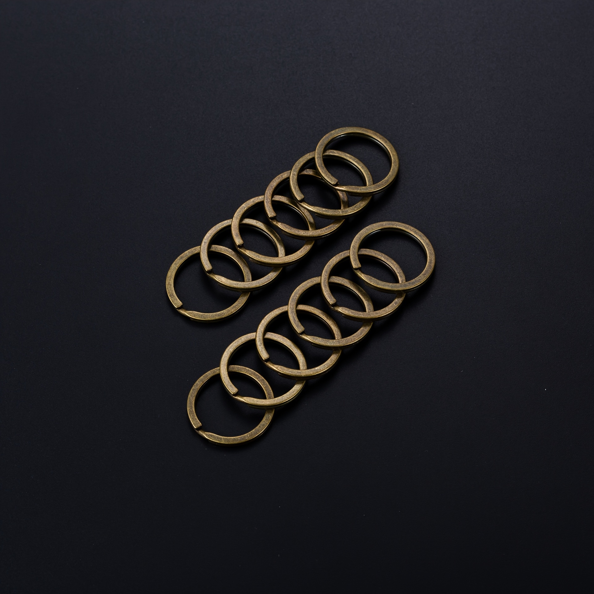 100 Pcs Split Ring, Small Key Rings Bulk Split Keychain Rings DIY Craft  Metal Iron Alloy Keychain Connector Accessories (12mm)