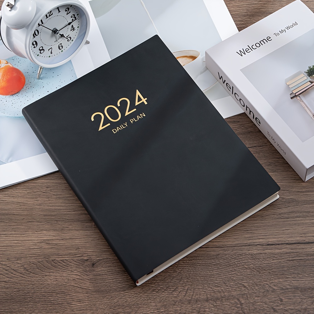 Goods In stock 2024 A4 English Daily Planner Notebook Thin - Temu