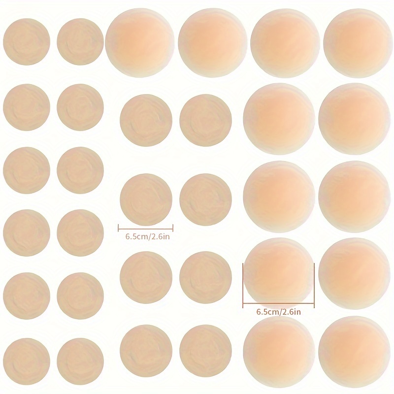 TOMXUN Nipple Covers for Women, Pasties Nipple Cover Adhesive/Self-Adhesive  Invisible Reusable Silicone Nipple Pasties Nude.