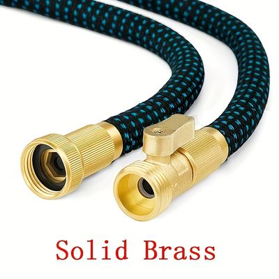 1pc garden hose expandable water hose retractable hose 3 4 solid brass fitting connectors lightweight kink free for yard watering washing