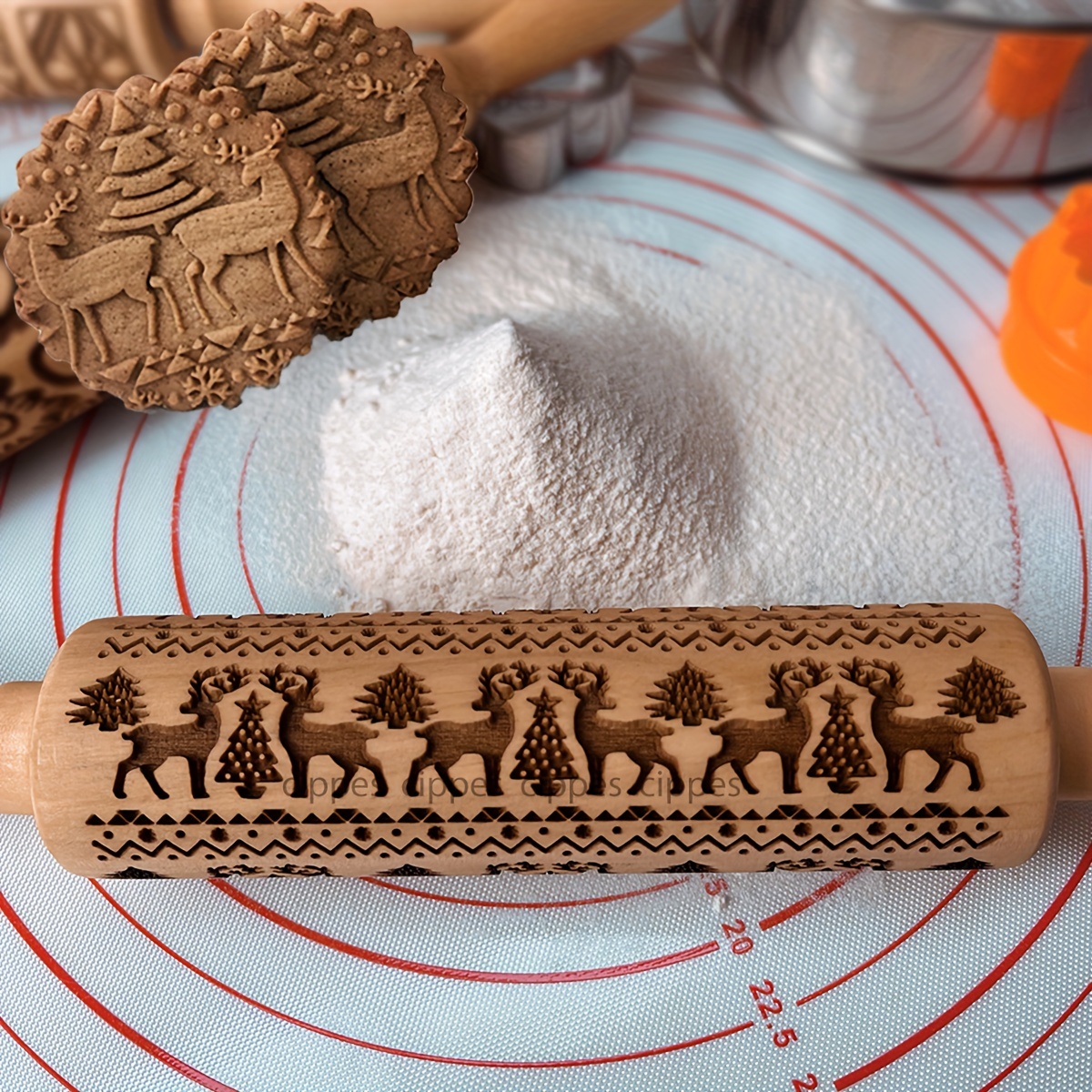 Merry Christmas - Embossing Rolling Pin - customizedgift