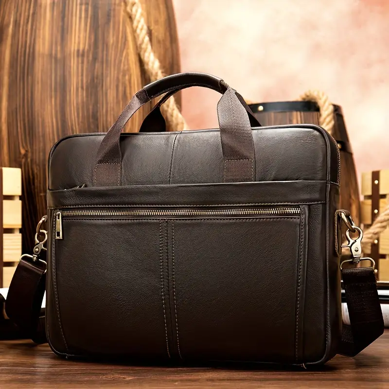 WESTAL Men's Shoulder Bag Genuine Leather Men's Designer Bag for