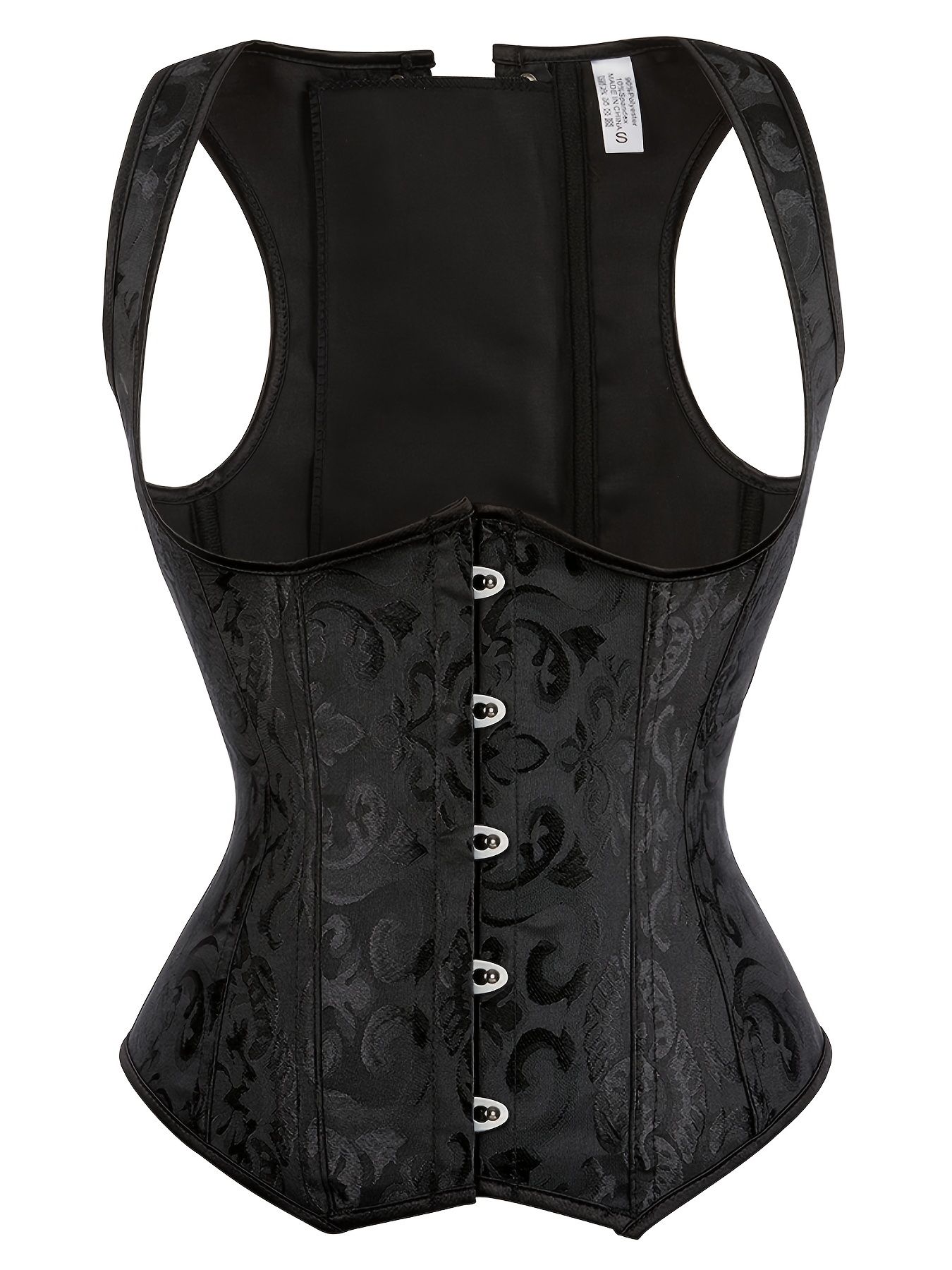 Women's Renaissance Corset Vest Lace Up Vintage Bustier Corset Tops For  Women Pirate Costume Vest Black S-XXL