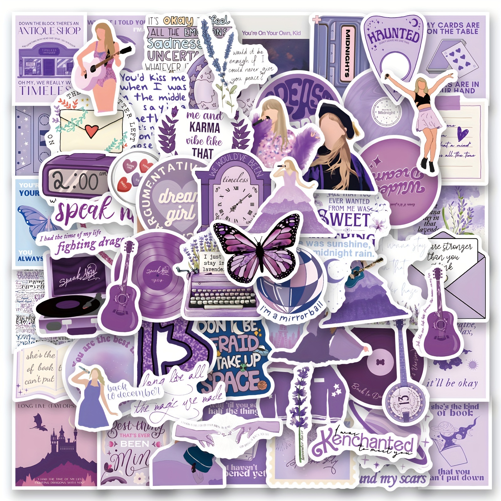 Taylor Swift Stickers-2  Taylor swift letras de canciones, Diario libro de  recuerdos, Pegatinas bonitas